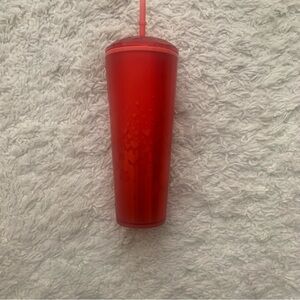 Starbucks Red Heart Tumbler with Straw
